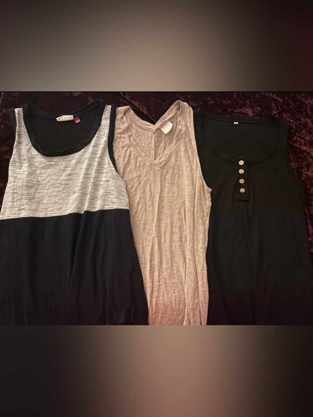 Three tank tops size small